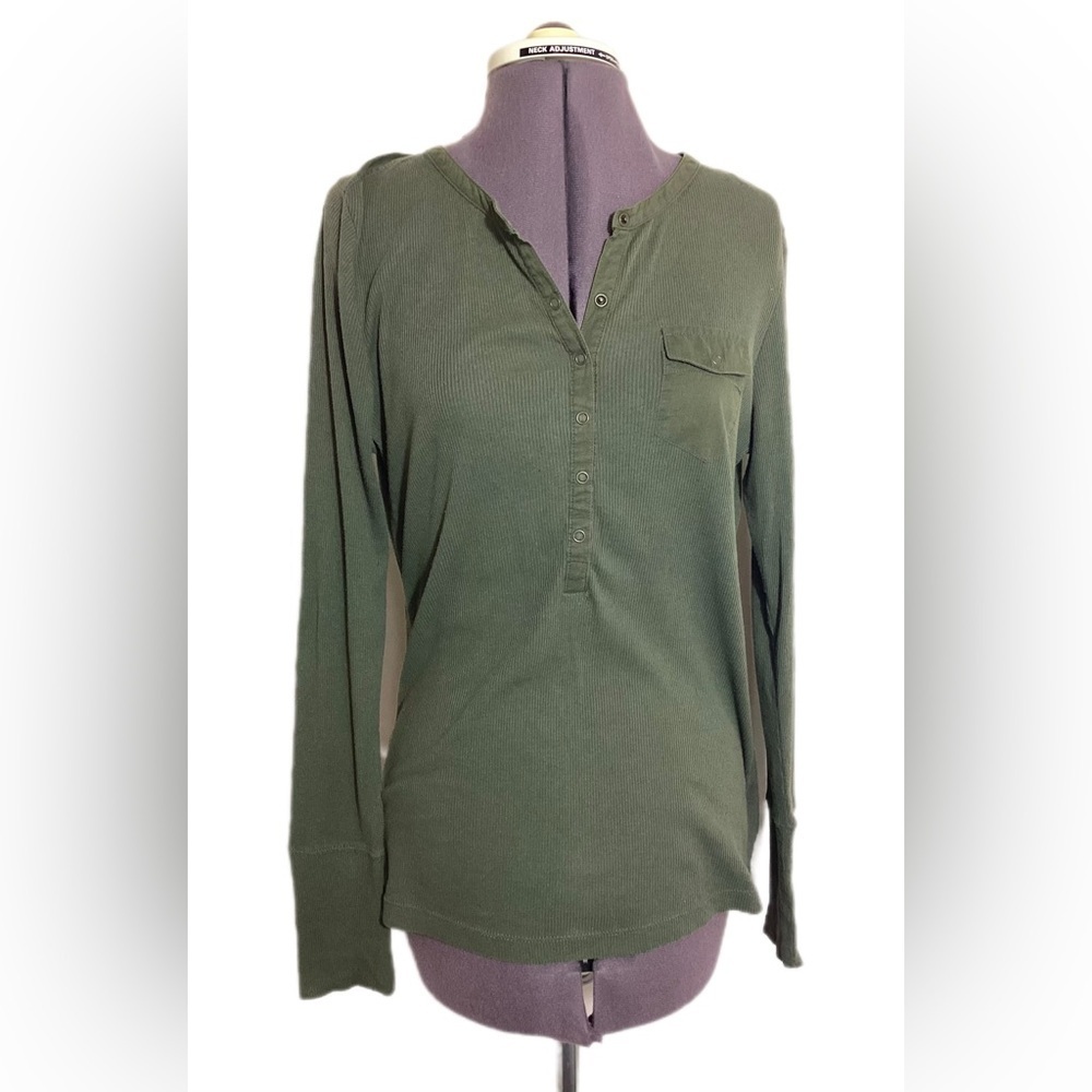 Old Navy Y2K Ribbed Henley Top Size M Elena Gilbert Bella Swan Twilight Tumblr